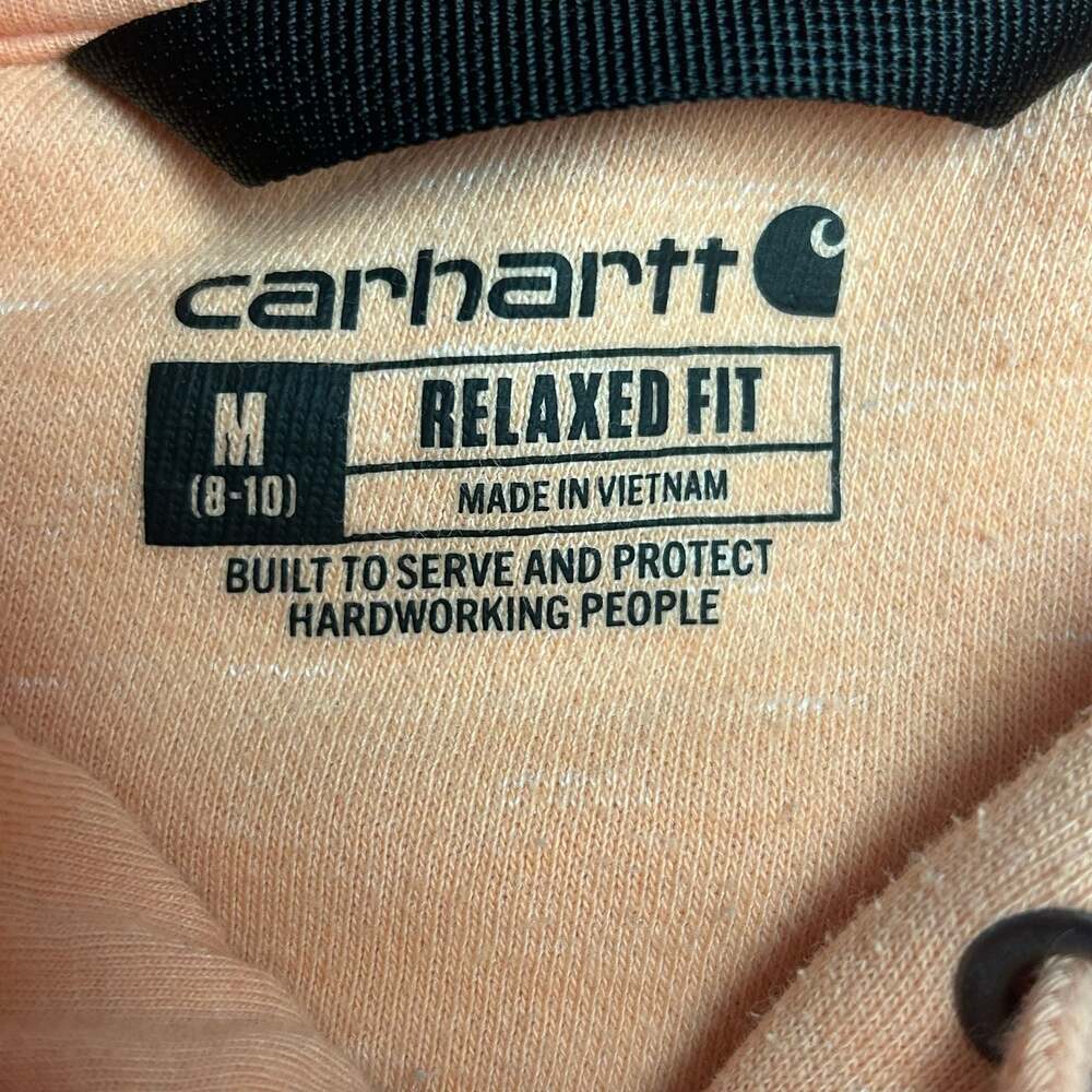Carhartt Relaxed Fit Hoodie Peach Size M (8-10) - Picture 3 of 6